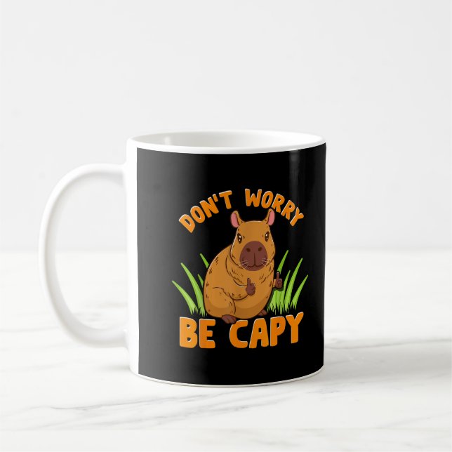 Mug Cadeau Capybara Mignon Drôle Amateur d'Animaux de  (Gauche)