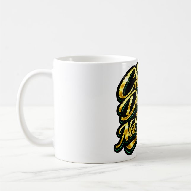 Mug Cadeau Citation Or Né Pour Se Demarquer (Gauche)