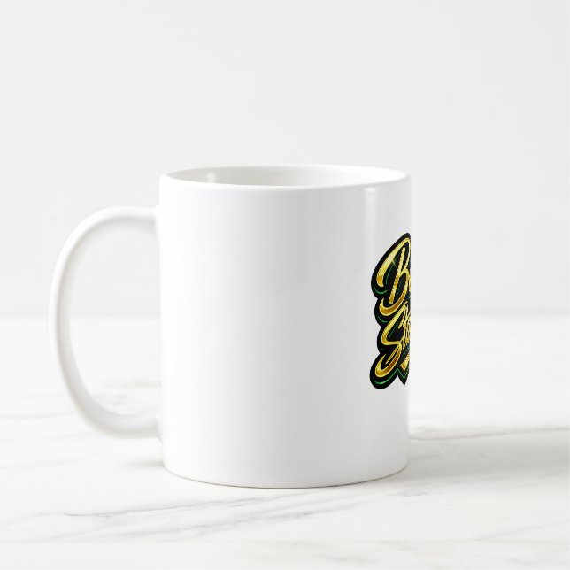 Mug Cadeau Citation Or Né Pour Se Demarquer (Gauche)