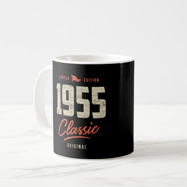 Mug Cadeau classique d'anniversaire 1955 (Devant gauche)