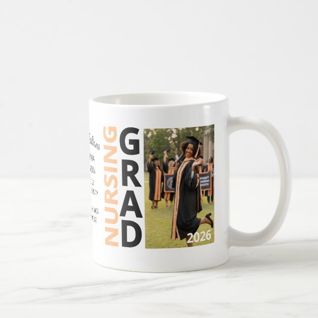 Mug Cadeau commémoratif de fin d'études d'infirmière 2 (Droite)