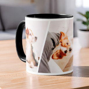 Mug Cadeau commémoratif minimaliste de 1 ou 3 photos d