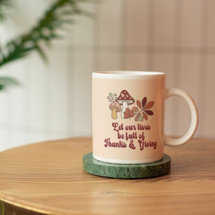 Mug Cadeau d'action de grâces de champignons