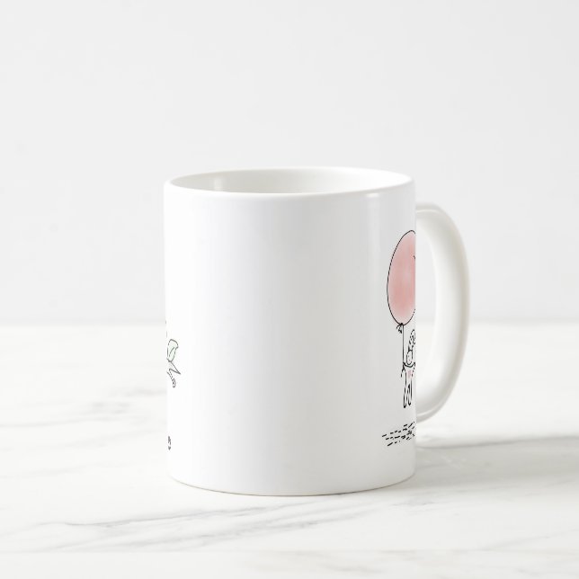 Mug Cadeau d'adieu Mignonne personnalisée pour les fem (Devant droit)