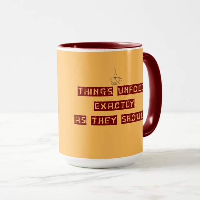 Mug Cadeau d'affirmations positives de pleine conscien (Devant droit)