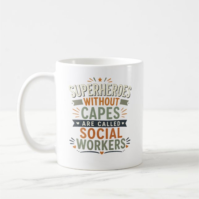 Mug Cadeau d'agent social pour l'école LCSW (Gauche)