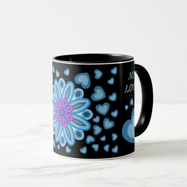 MUG CADEAU D'AMOUR NOUVELLE ANNÉE SAINT VALENTIN FEMME (Devant droit)