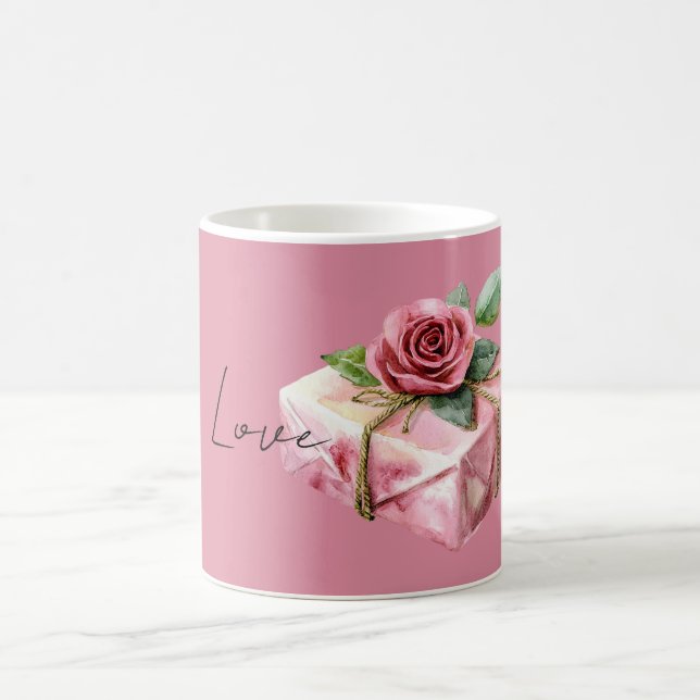 Mug Cadeau d'amour Rose Fleur (Centre)