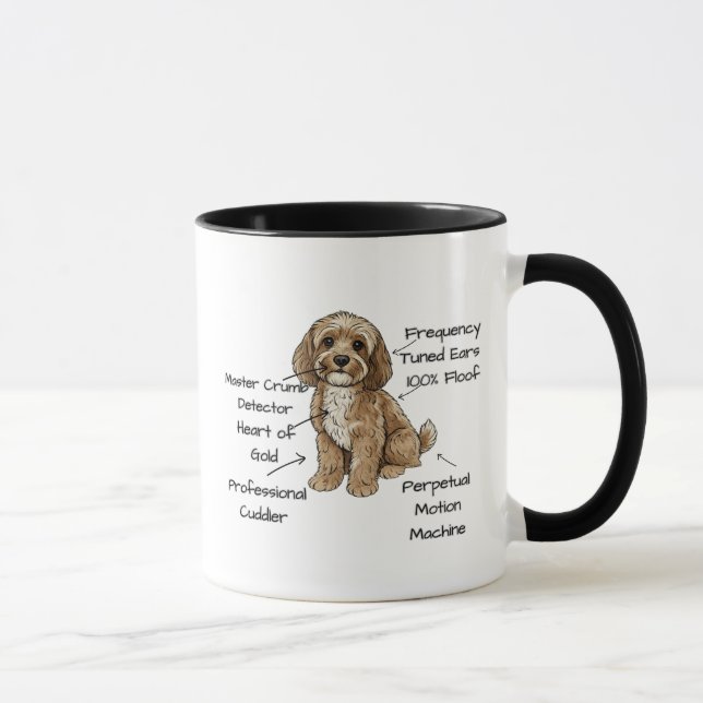 Mug Cadeau d'anatomie mignonne pour amoureux de chien  (Droite)