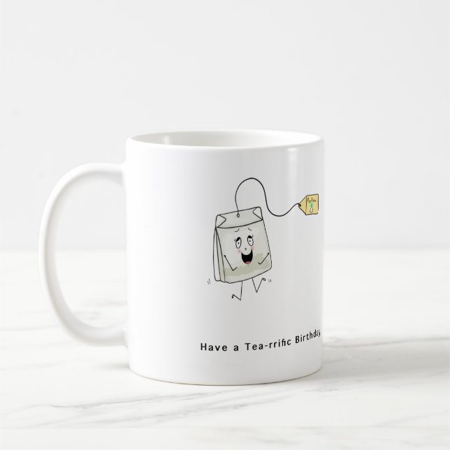 Mug Cadeau d'anniversaire, anniversaire sur le thème d (Gauche)