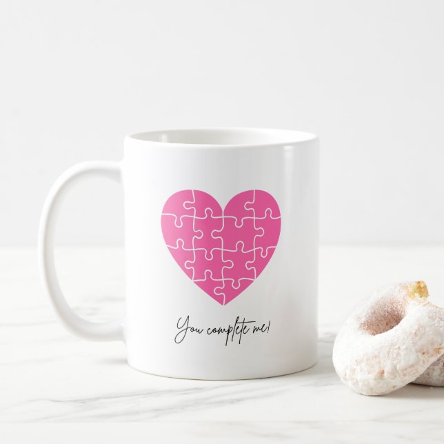 Mug Cadeau d'anniversaire de couple Saint-Valentin Amo (Avec donut)