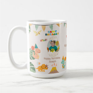 Mug cadeau d'anniversaire de dinosaure – Photo per
