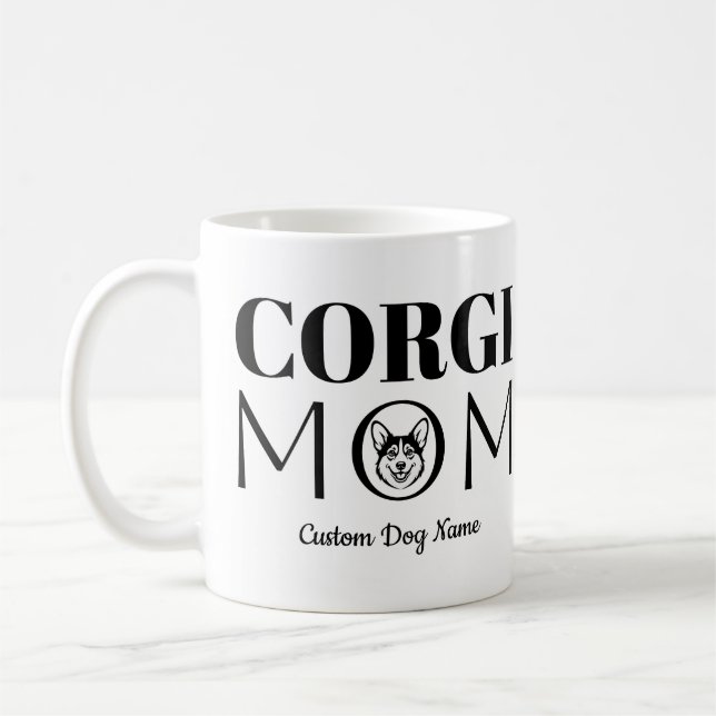 Mug Cadeau d'anniversaire de maman Corgi pour maman, m (Gauche)