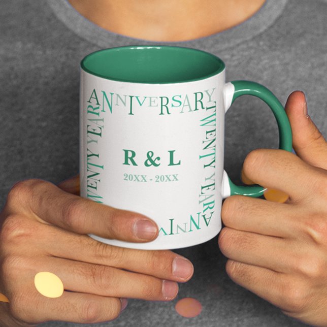 Mug Cadeau d'anniversaire de mariage de vingt ans Émer (Créateur téléchargé)