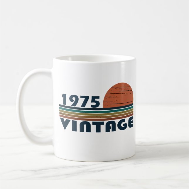 Mug Cadeau d'anniversaire de naissance en 1975 (Gauche)