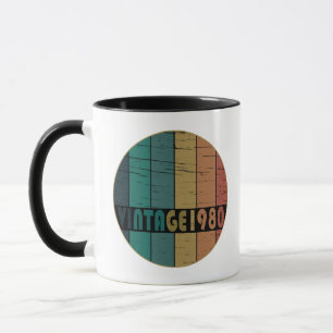 Mug Cadeau d'anniversaire de naissance vintage 1980