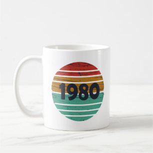 Mug Cadeau d'anniversaire de naissance vintage 1980