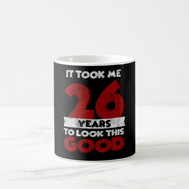Mug Cadeau d'anniversaire drôle de 26 ans Vintage (Centre)