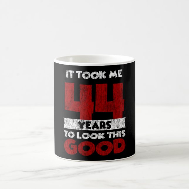 Mug Cadeau d'anniversaire drôle de 44 ans vintage (Centre)