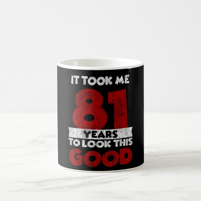 Mug Cadeau d'anniversaire drôle de 81 ans Vintage (Centre)