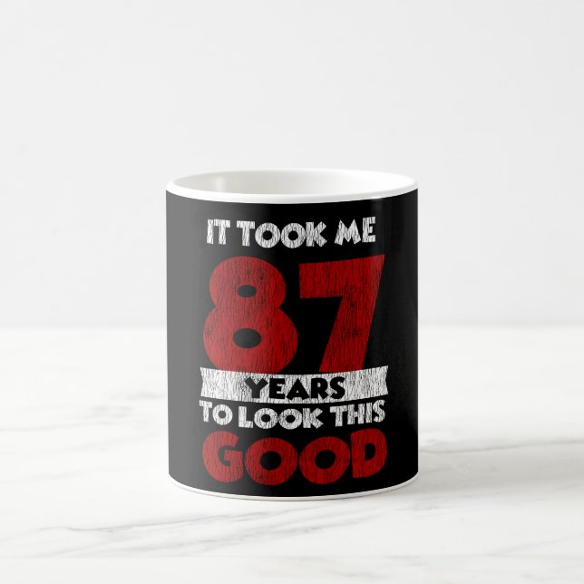 Mug Cadeau d'anniversaire drôle de 87 ans pour un homm (Centre)