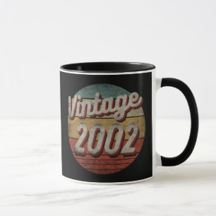 MUG CADEAU D'ANNIVERSAIRE HOMMES FEMMES MILLESIME 2002