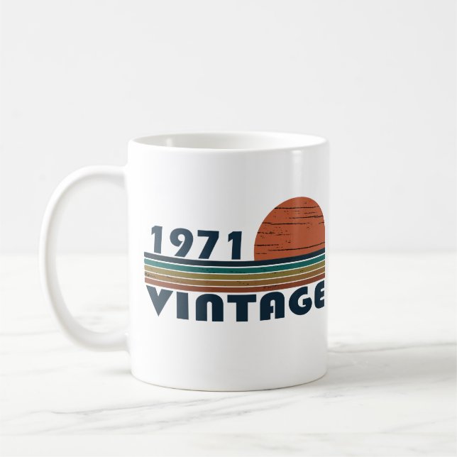 Mug Cadeau d'anniversaire millésime 1971 (Gauche)
