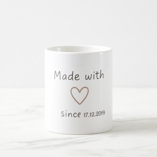 Mug Cadeau d'anniversaire personnalisé pour les couple (Centre)