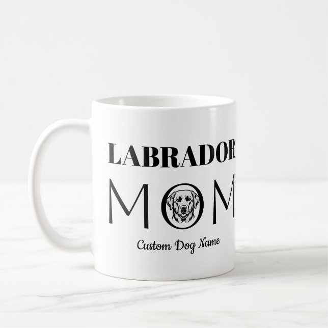 Mug Cadeau d'anniversaire pour maman Labrador, maman d (Gauche)