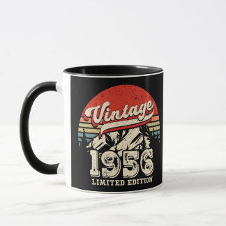 Mug Cadeau d'anniversaire Rétro 1956 Vintage 70 ans