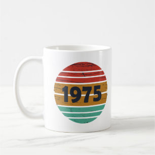 Mug cadeau d'anniversaire vintage né en 1975