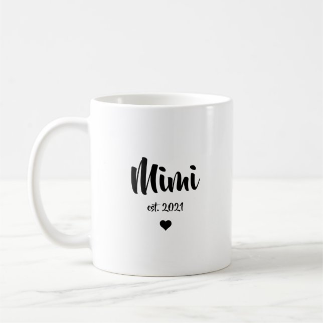 Mug Cadeau d'annonce de grossesse de Tante Mimi (Gauche)