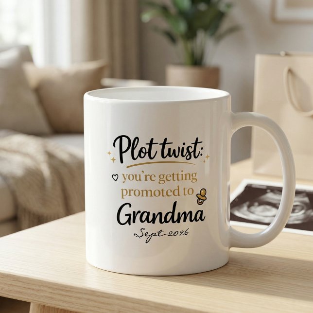Mug Cadeau d'annonce de grossesse grand-mère (Créateur téléchargé)