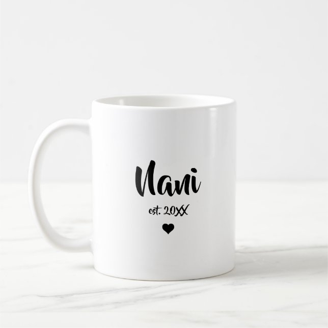 Mug Cadeau d'annonce de grossesse Nani Grand-mère (Gauche)