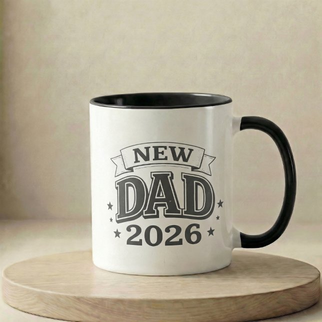 Mug Cadeau d'annonce de grossesse Nouveau Papa 2026 (Pregnancy Announcement Gift New Dad 2026 Mug)
