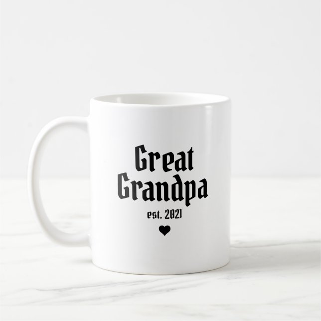 Mug Cadeau d'annonce de grossesse pour arrière-grand-p (Gauche)