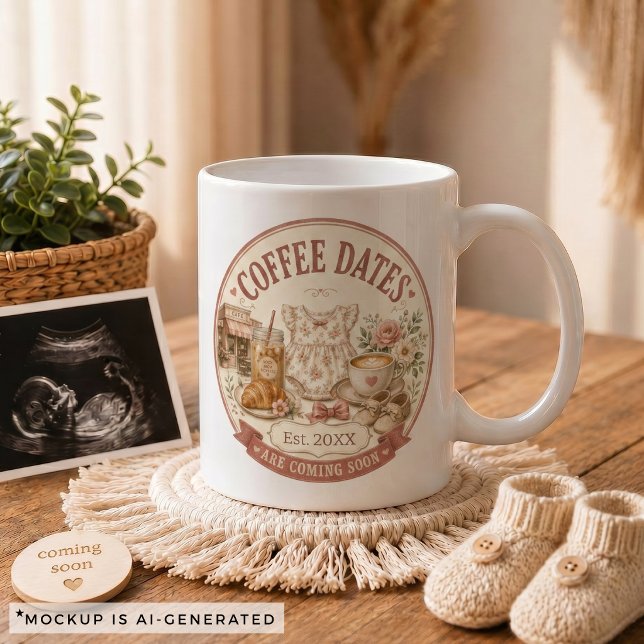 Mug Cadeau d'annonce de grossesse pour la famille (Pregnancy Announcement Gift for Family Coffee Mug)