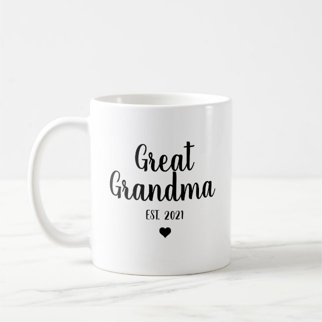 Mug Cadeau d'annonce de grossesse pour l'arrière-grand (Gauche)