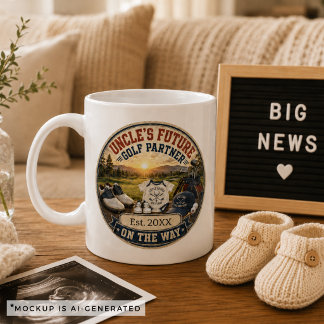 Mug Cadeau d'annonce de grossesse pour l'oncle de golf