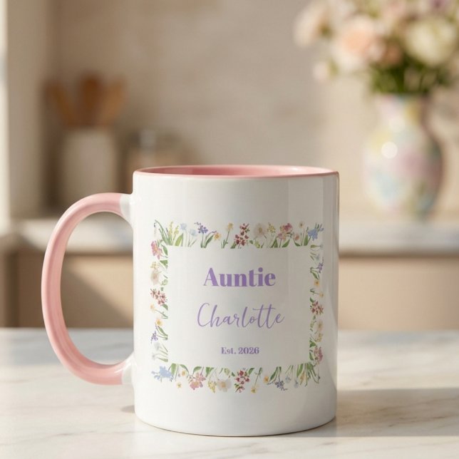 Mug Cadeau d'annonce de grossesse pour tante (Créateur téléchargé)