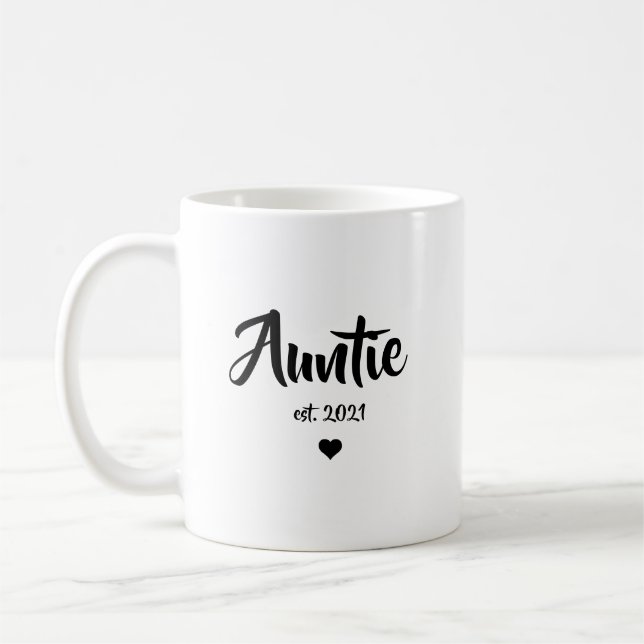 Mug Cadeau d'annonce de grossesse pour Tante (Gauche)