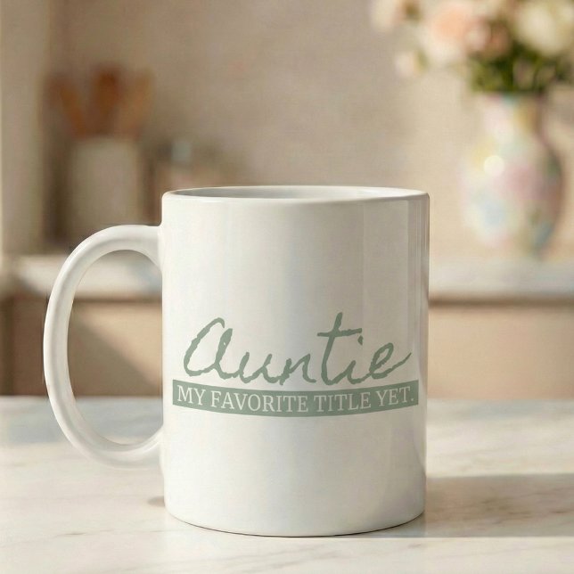 Mug Cadeau d'annonce de grossesse Tante Titre préféré  (Créateur téléchargé)