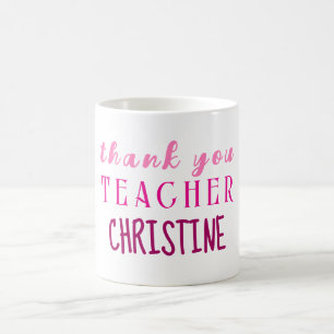 Mug Cadeau d'appréciation de l'enseignant, Merci perso