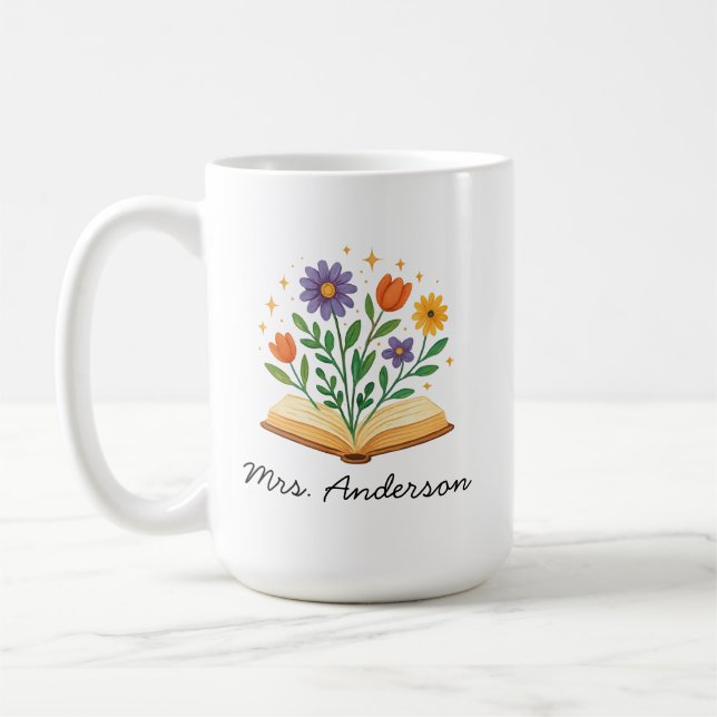 Mug Cadeau d'appréciation de l'enseignant personnalisé (Gauche)