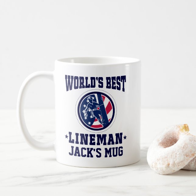 Mug Cadeau d'appréciation de Lineman (Avec donut)