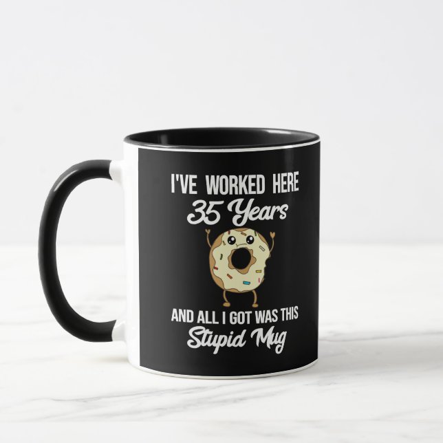 Mug Cadeau d'appréciation pour 35 ans de travail (Gauche)