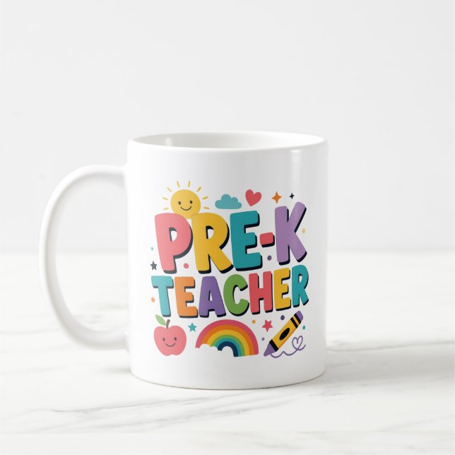 Mug Cadeau d'appréciation pour enseignant de pré-mater (Gauche)