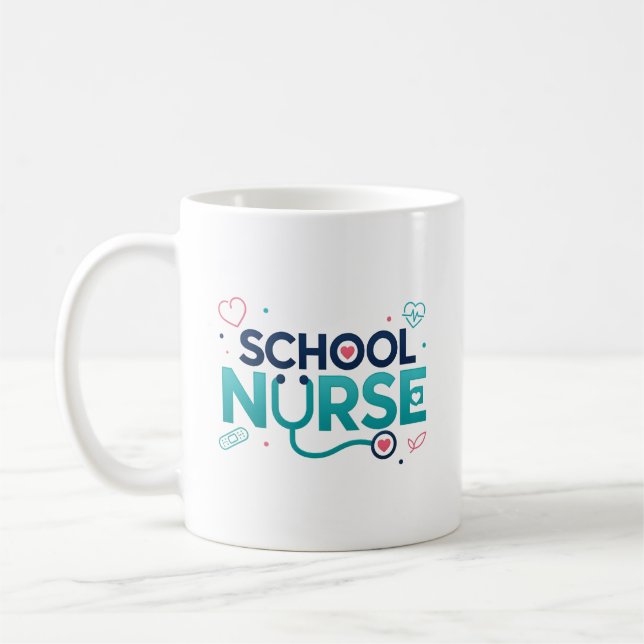 Mug Cadeau d'appréciation pour l'infirmière scolaire (Gauche)