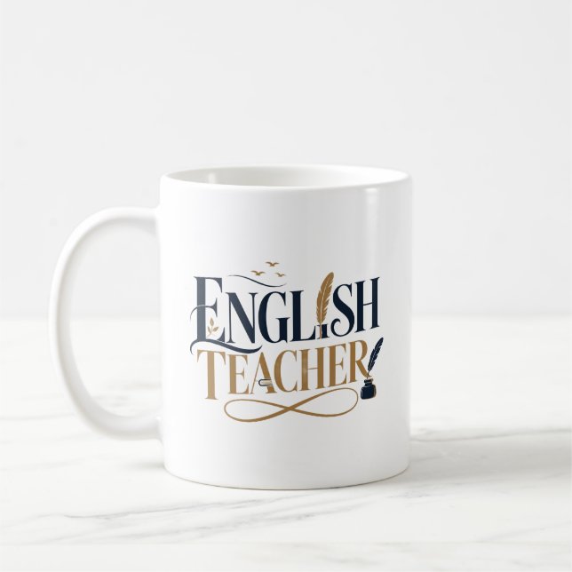 Mug Cadeau d'appréciation pour professeur d'anglais (Gauche)