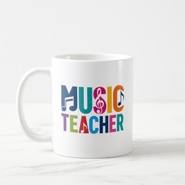Mug Cadeau d'appréciation pour professeur de musique (Gauche)